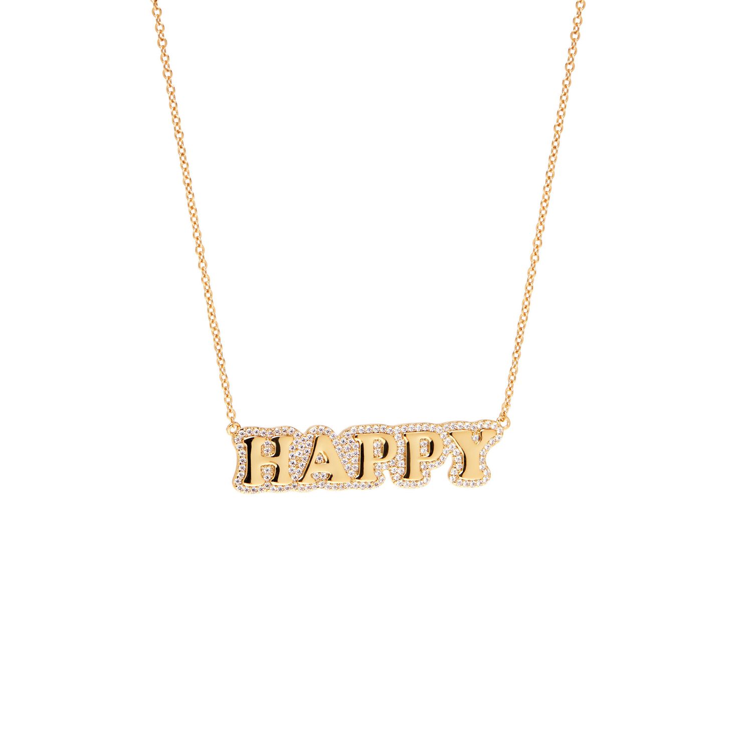 Колье Happy Stamp Necklace - Gold