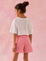 Шорты для девочки Next AH9-462, Красный, Белый