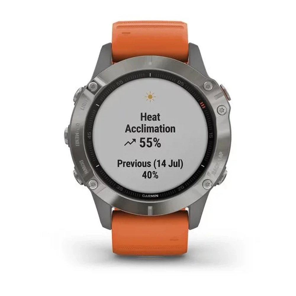 Смарт-часы Garmin Fenix 6 Sapphire, титановый, 010-02158-14
