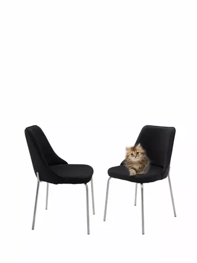 Стул "Флорес" 2 шт. Антивандальная ткань, Серебряные ножки