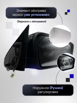 Зеркала Гранта Калина 1, 2 Датсун Наружная регулировка