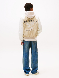 Бомбер Tommy Jeans Eagle Graphic Light Beige/ Ancient White