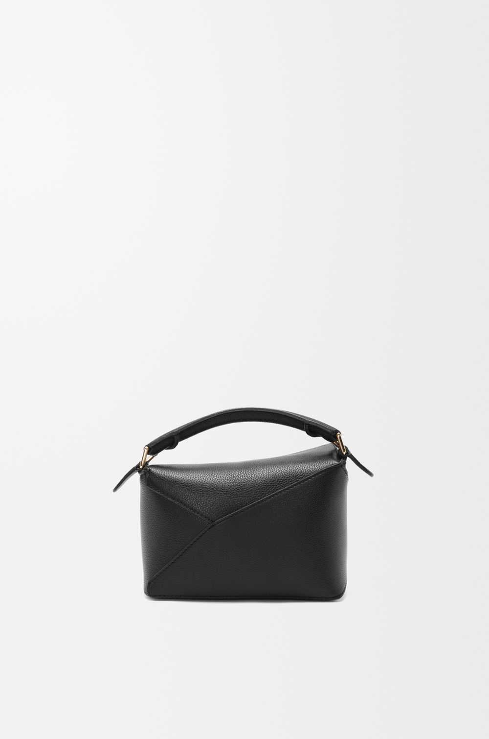Loewe Мини-сумка Puzzle Edge из мягкой зернистой телячьей кожи, черный