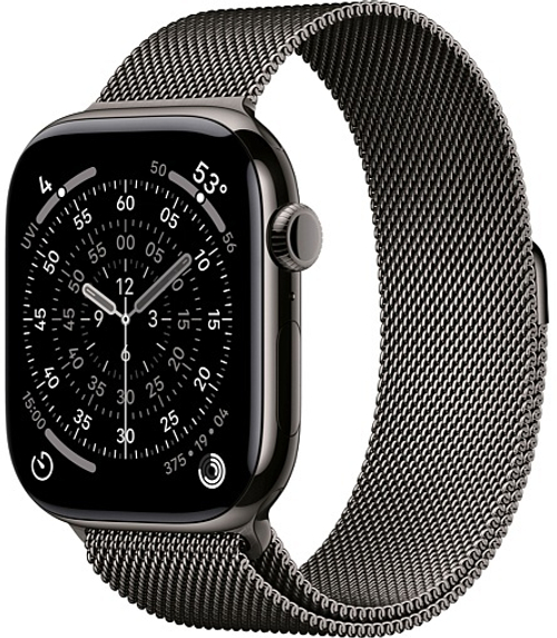 Apple Watch Series 11 46mm Slate Titanium Case with Milanese Loop Slate
