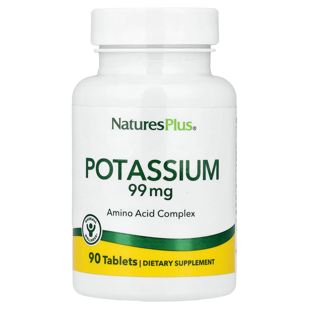NaturesPlus, Калий, 99 мг, 90 таблеток