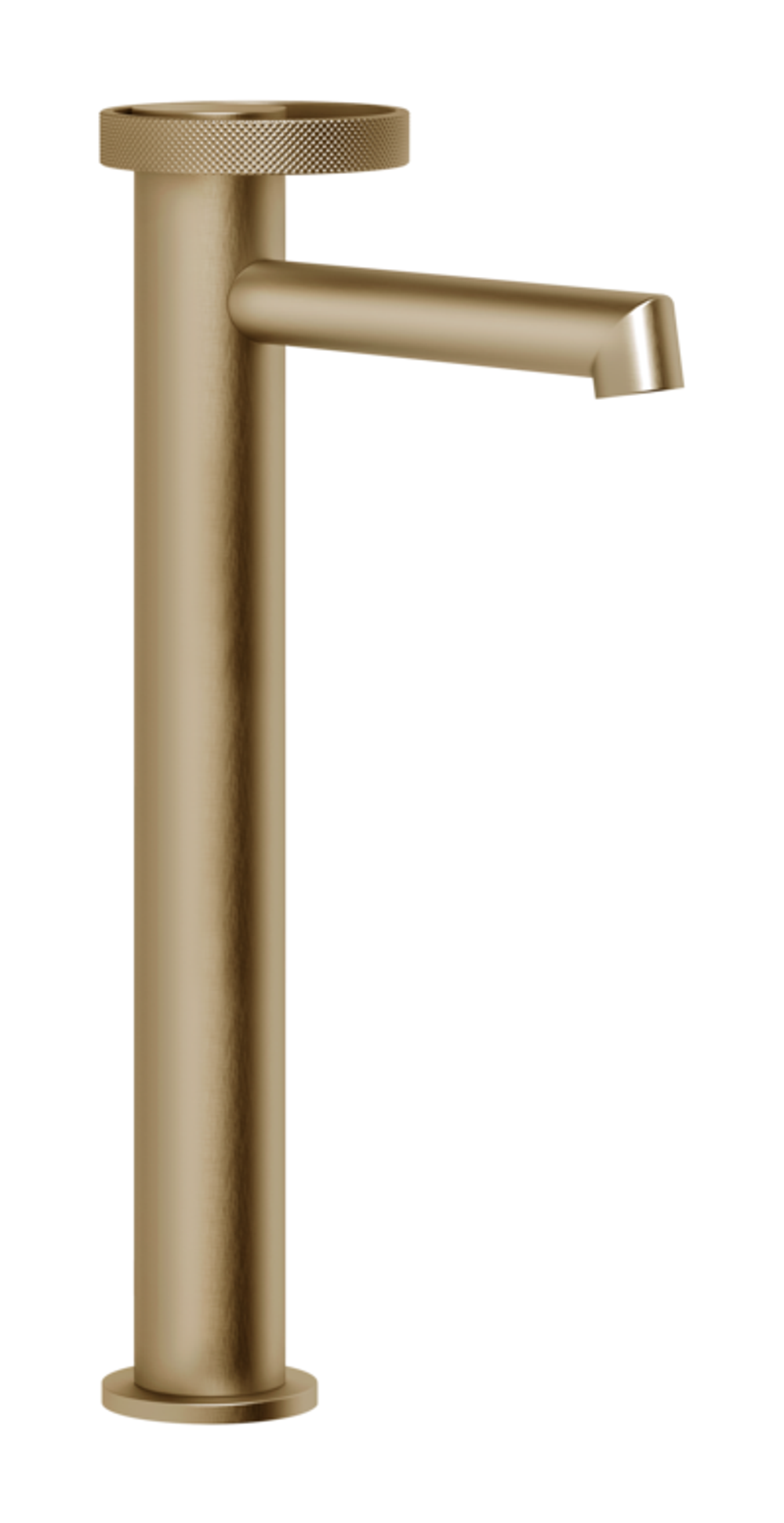 Смеситель для раковины Gessi Anello, высокий, короткий излив, цвет Warm Bronze Brushed PVD