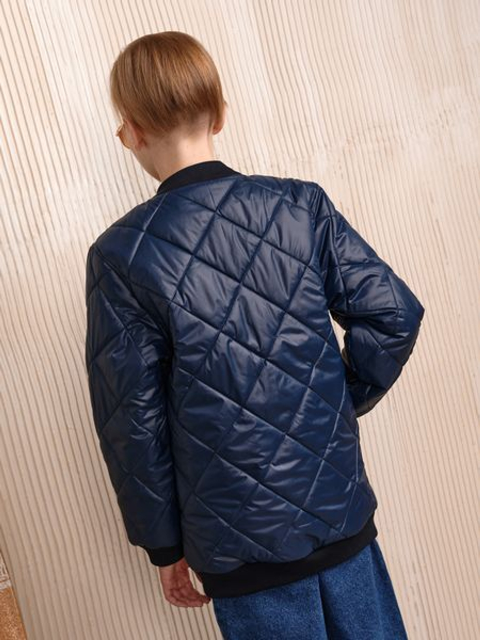 Бомбер демисезонный для мальчика "Тренд" синий