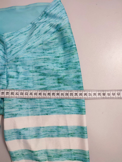 Леггинсы бело-голубые на 11-12 лет