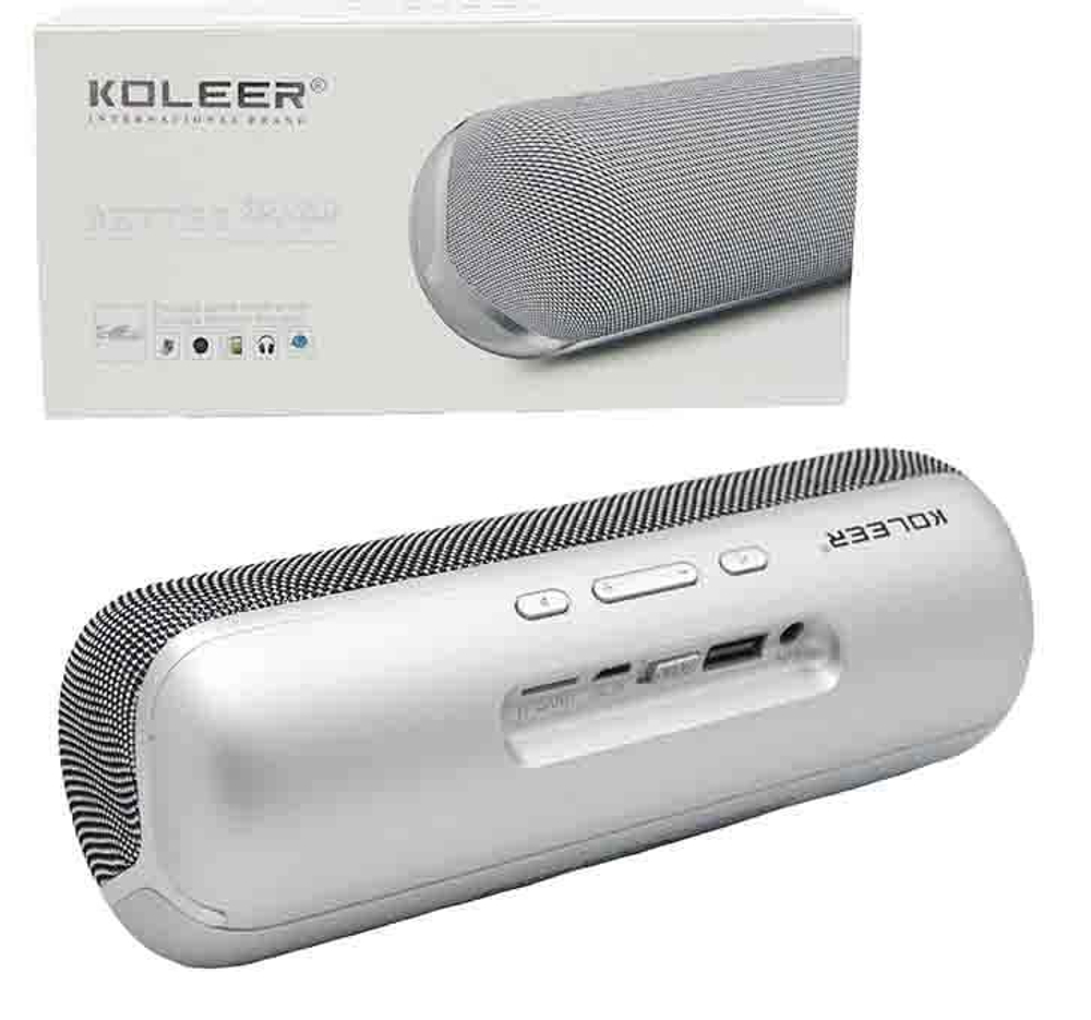 Колонка - Bluetooth KOLEER S816 (серебро)