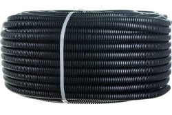 Труба гибкая гофрированная ПНД 16мм с протяжкой лёгкая (100м) чёрный