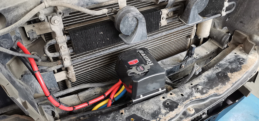 Площадка под лебёдку в штатный бампер Nissan Patrol Y62 2010+ РИФ