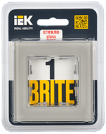 BRITE Рамка 1 -местная РУ-1-2-БрД стекло дымчатый IEK