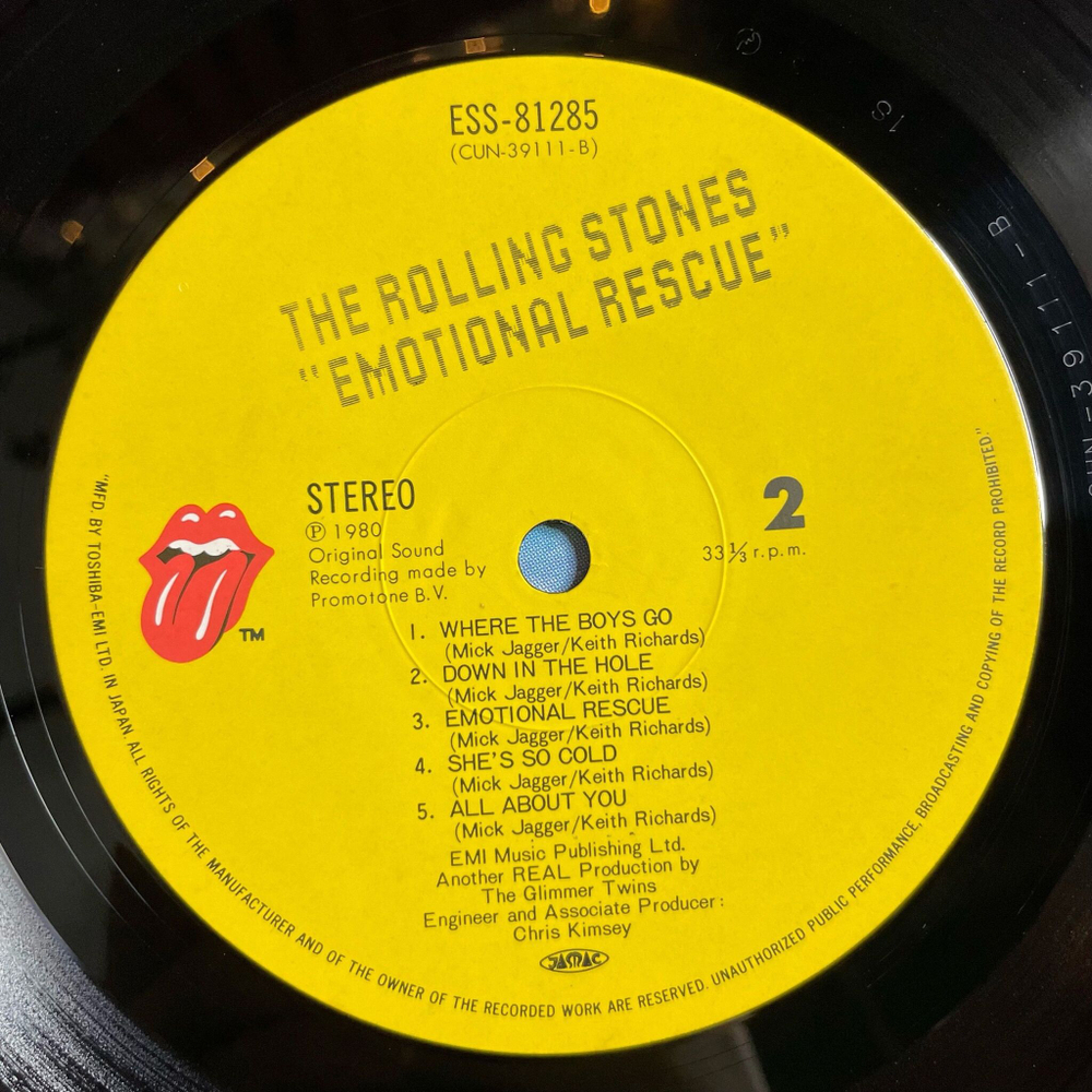 Винтажная виниловая пластинка LP The Rolling Stones Emotional Rescue (Japan 1980) (No Obi) (Poster)