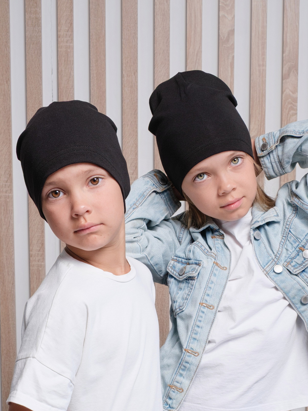 Шапка трикотажная однослойная (Черный) ЛАЙТ