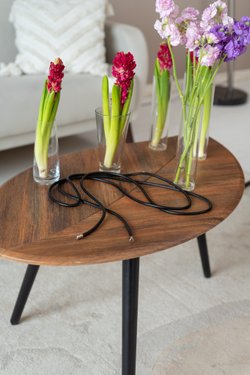 Черный ремень-шнур из экокожи