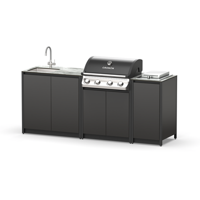 Барбекю комплекс Lounge F-102SGP, 2.1 м, черный/серый каспий