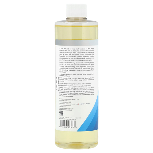 Home Health, органическое касторовое масло, 473 мл (16 жидк. унций)