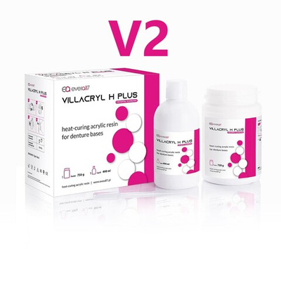 --- Villacryl H Plus цвет V2 (750гр.+400мл.) Виллакрил Аш Плюс, для изготовления протезов горячей полимеризации, V100V2Z09