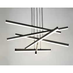 Светильник подвесной (подвес) Rivoli Mabel 6183-201 LED 120 Вт 3000-6000К чёрный светодиодный с пультом | Rivoli