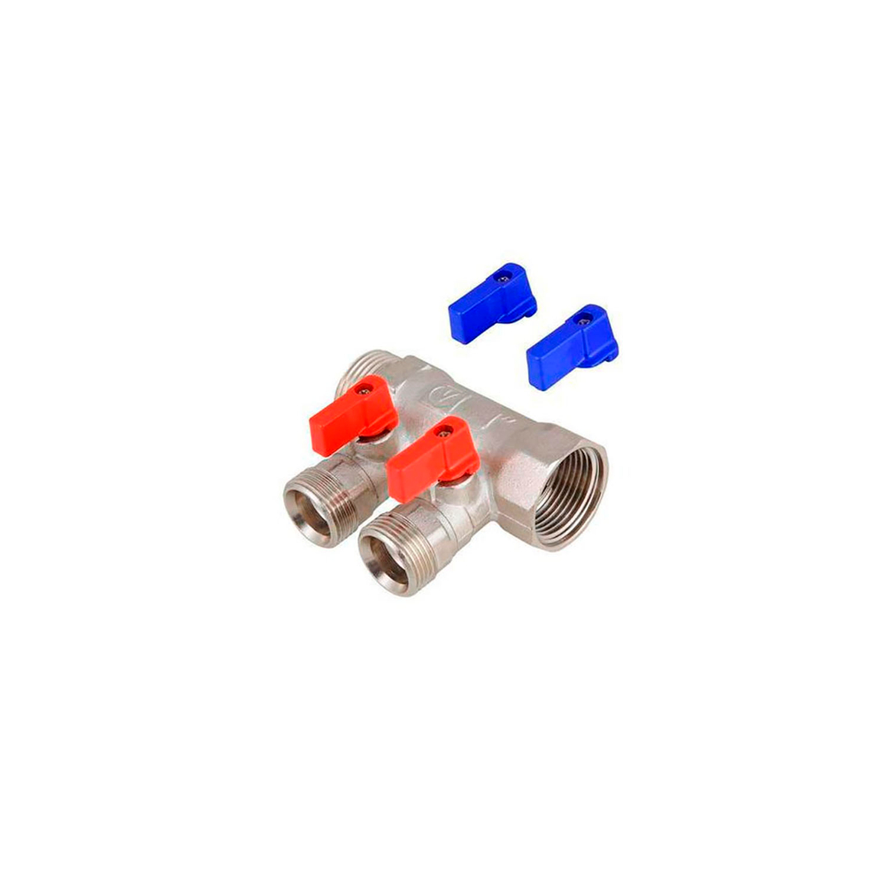 Коллектор с отсекающими кранами 3/4дюймх2вых. 1/2дюйм нар. (36) К VALFEX VF.580.N.0502