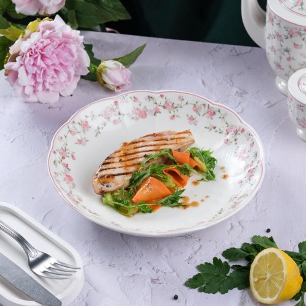 Салатник d=26 cм,фарфор "NOBLE" серия "Retro Ritz-La Vie En Rose"