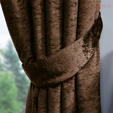 Шторы бархат Крэш (венге)