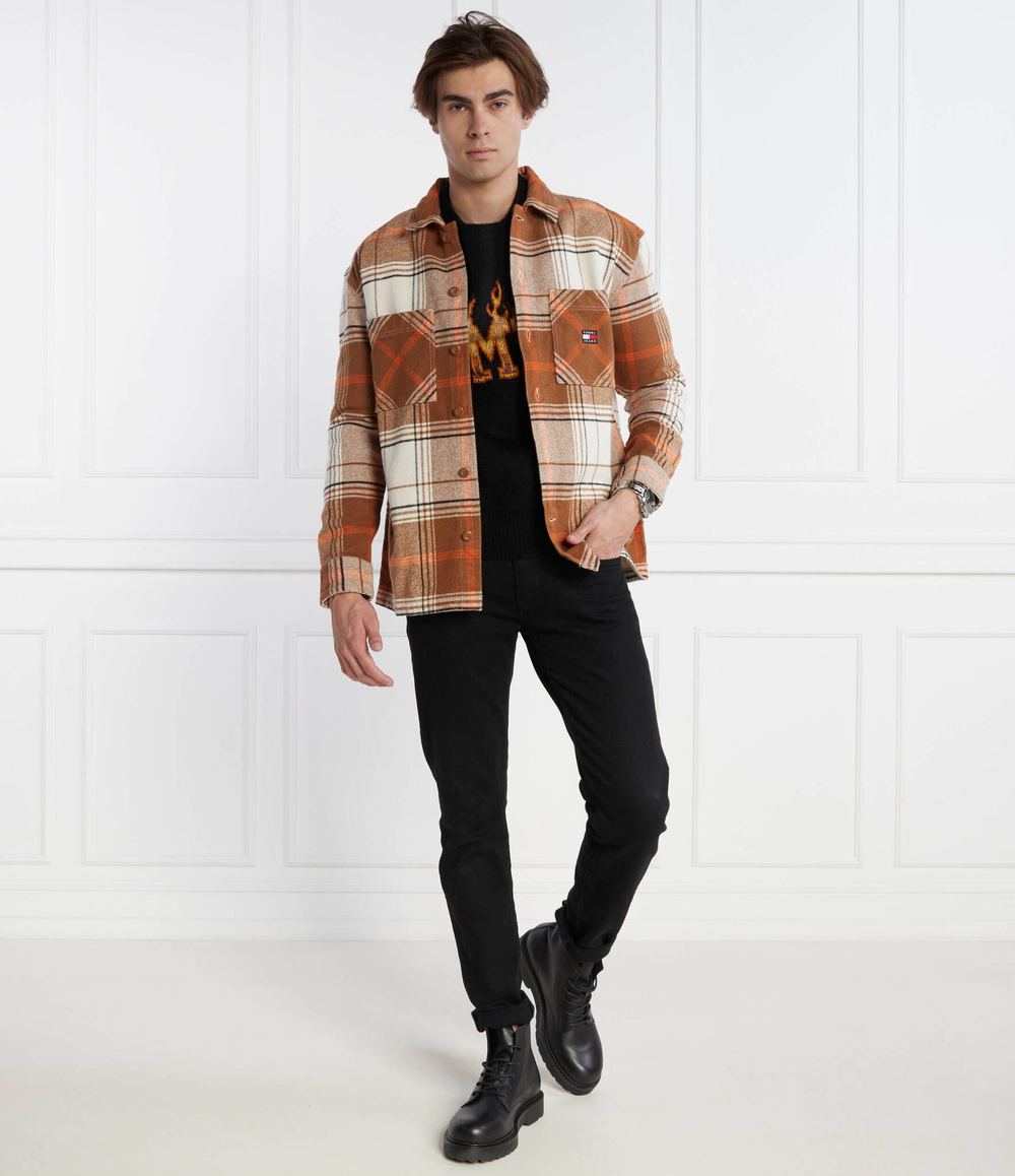 Рубашка BRUSHED CHECK Tommy Jeans - коричневый(DM0DM17254)