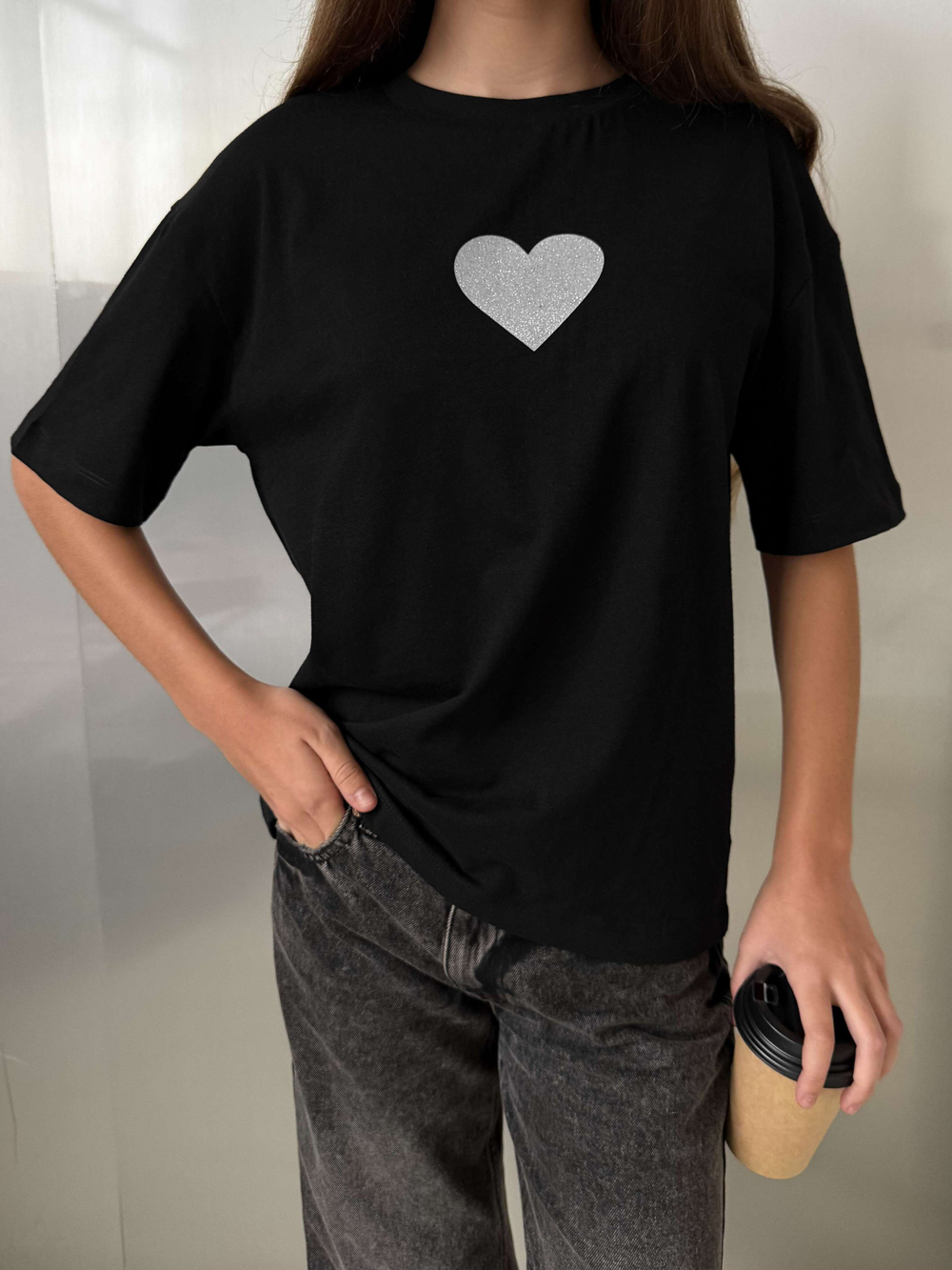 Футболка для девочки сердце