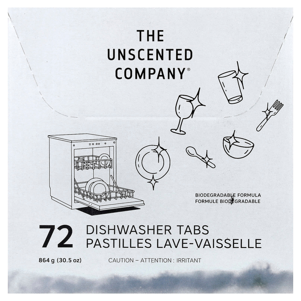 The Unscented Company, Таблетки для посудомоечной машины, 72 таблетки, 864 г (30,5 унции)