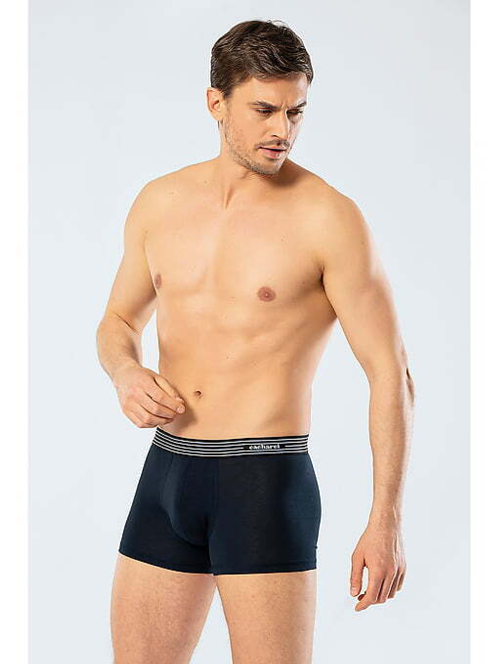 Трусы мужские шорты. Набор из 3-х штук синий - индиго - голубой