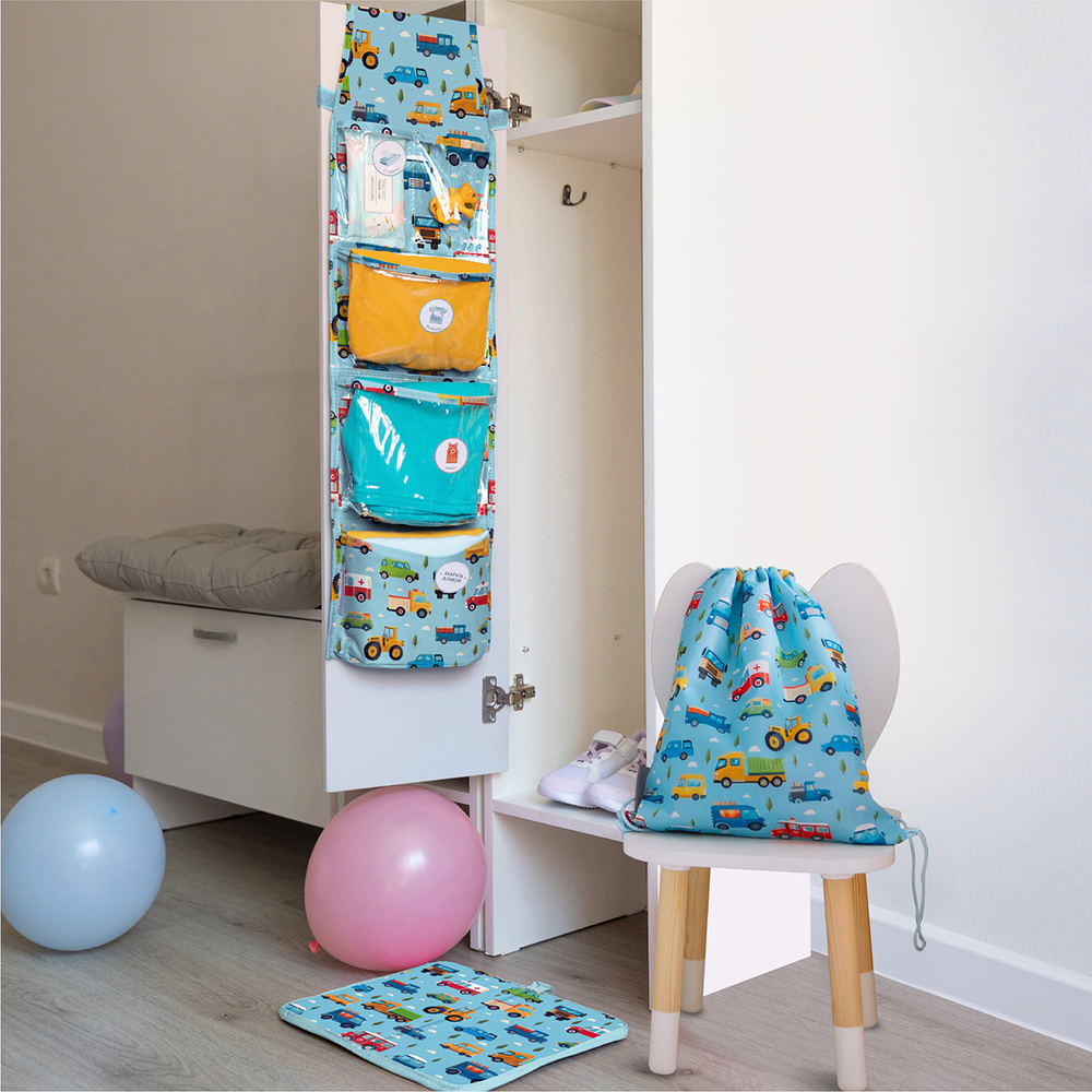 Коврик для переобувания. Машинки принт