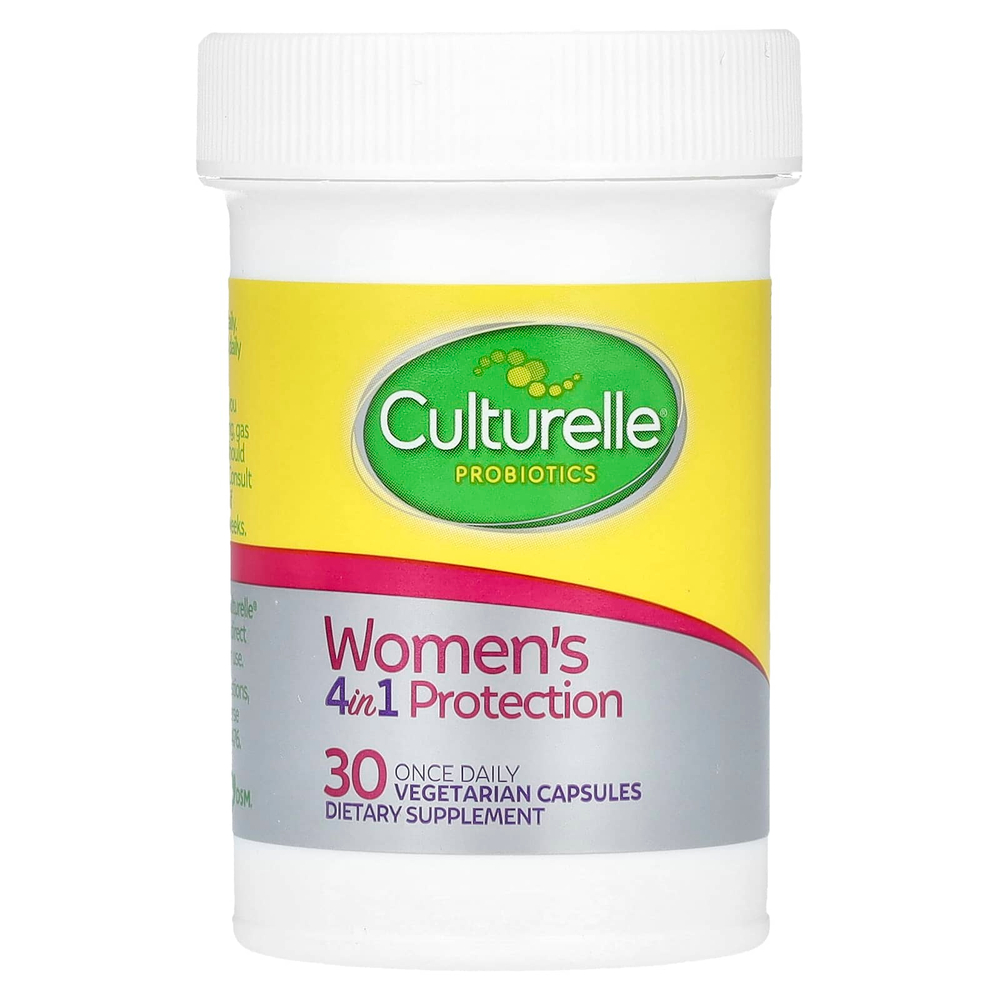 Culturelle, Пробиотики, защита 4 в 1 для женщин, 30 вегетарианских капсул для приема один раз в день