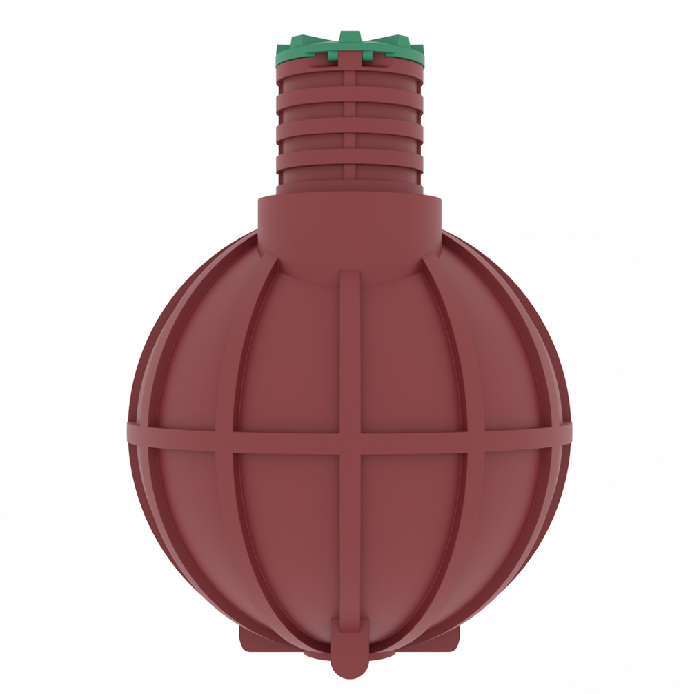 Емкость пожарная Мультпласт П10 10000 л. горизонтальная (3200x2400x2400см;400кг;бордовый) - арт.555434.48