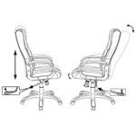 Кресло игровое ZOMBIE 9/BLACK, PL, ткань/экокожа черная, топ-ган (до 180кг)