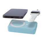 Внешний аккумулятор MagSafe с подставкой Студия Артемия Лебедева «Пауэрбанкус: Заряд» (10000 мА·ч) Беспроводная зарядка: Qi 15 Вт, магнитное крепление для зарядки Apple Watch (Qi 2 Вт). Проводная зарядка: USB-C. Есть Lightning для зарядки аккумулятора, LE