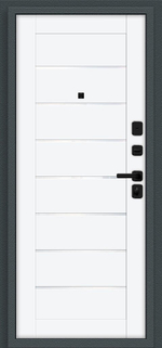 Техно/SBlack Старк антрацит/White Silk 205*86 правое