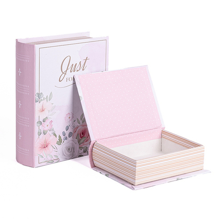 Набор/2шт КНИГА 15*12*4.5/11.5*9*3.5 НЕЖ-РОЗОВ