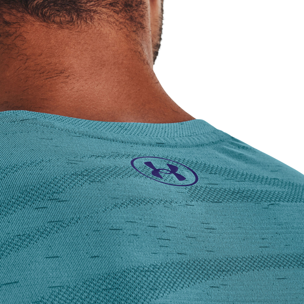 Мужское теннисное поло Under Armour Seamless Wave Men - Blue, Turquoise