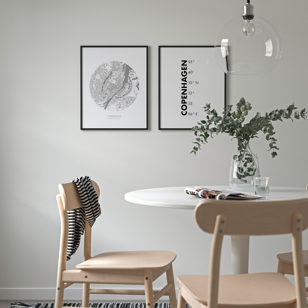 IKEA BILD  (ИКЕА БИЛД)  -  Плакат, план города, Копенгаген, 40x50 см.