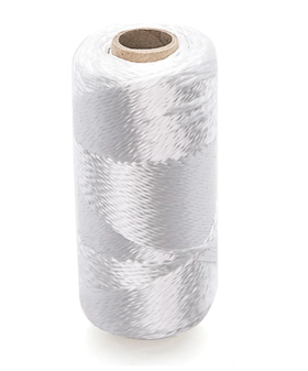 Нить Стройбат полиамидная, кручёная, 187 текс, белая, 100 м, 361420