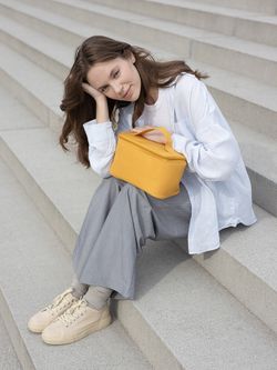 Термосумка для ланч-бокса/косметики/лекарств Smart Picnic, S, горчичная