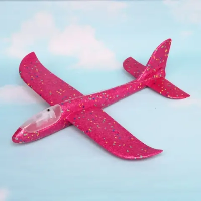 Самолет метательный «Истребитель» 46*48 см с подсветкой корпуса, микс