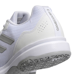 Мужские кроссовки теннисные Adidas GameCourt 2 Omnicourt - footwear white/matte silver/cloud white