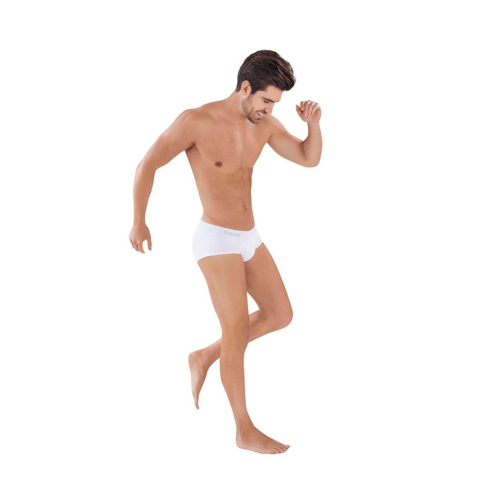 Мужские трусы брифы белые Clever Moda CARIBBEAN PIPING BRIEF 088401