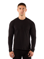 Термофутболка мужская Lasting Atar, длинный рукав, шерсть 160, черная, M