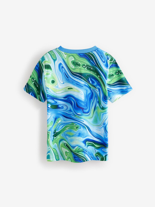 Футболка для мальчика Next AB5-792, Синий, Салатовый, Голубой