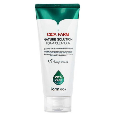Пенка для умывания с центеллой FarmStay Cica Farm Nature Solution Cleansing Foam, 180мл