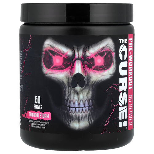 JNX Sports, The Curse!®, предтренировочный комплекс, со вкусом тропического шоколада, 250 г (8,8 унции)