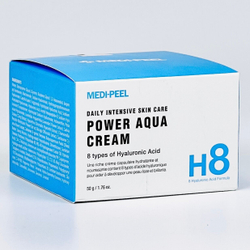 Лифтинг - крем с пептидными капсулами и комплексом гиалуроновых кислот Medi Peel  Power Aqua Cream50 мл.