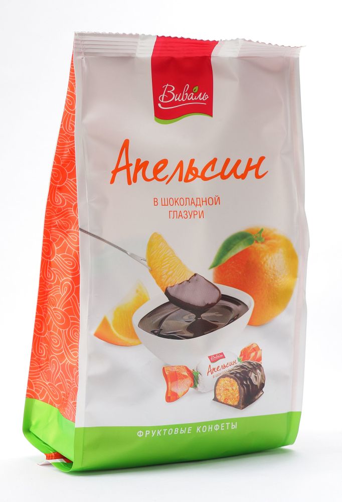ВИВАЛЬ Апельсин в шоколадной глазури 180г